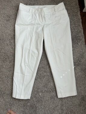 Lane Bryant White Women's Pants with Tag Detail